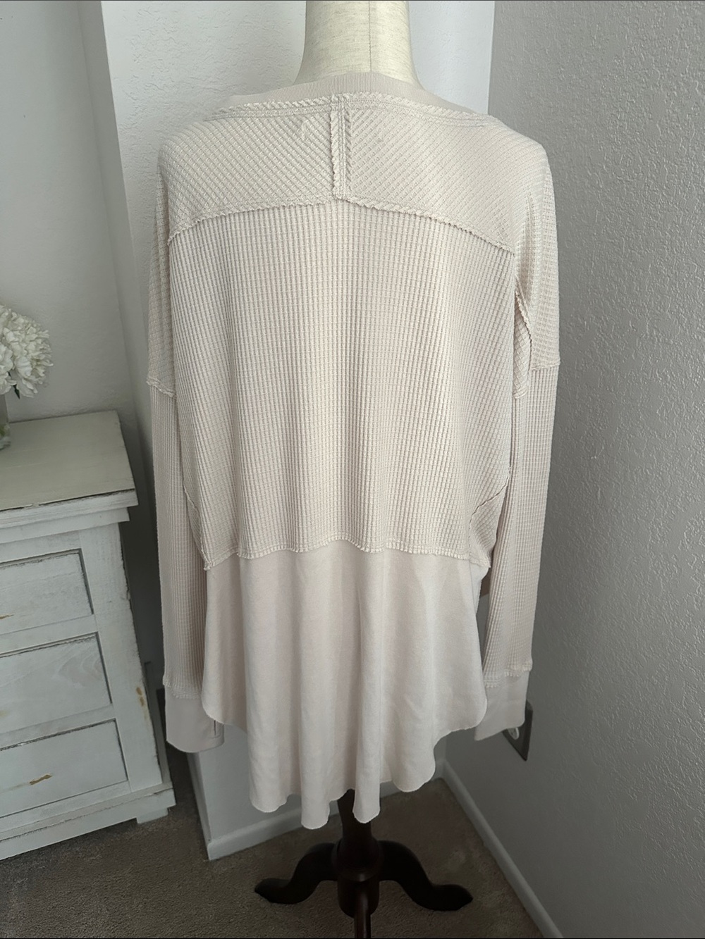 NWT- Free People Monterey Thermal Waffle knit Top (M) - Picture 5 of 7